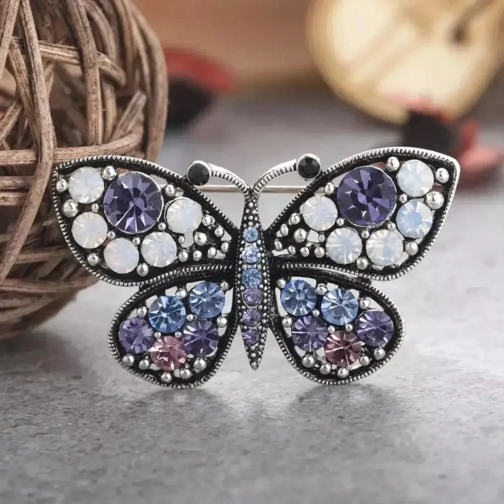 VQ Rhinestones Butterfly Brooch
